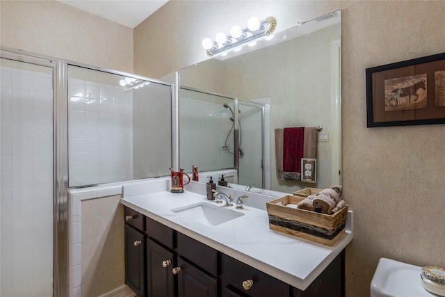 14419 Timbergreen Dr, Magnolia, TX 77355 - bathroom featuring vanity and a stall shower