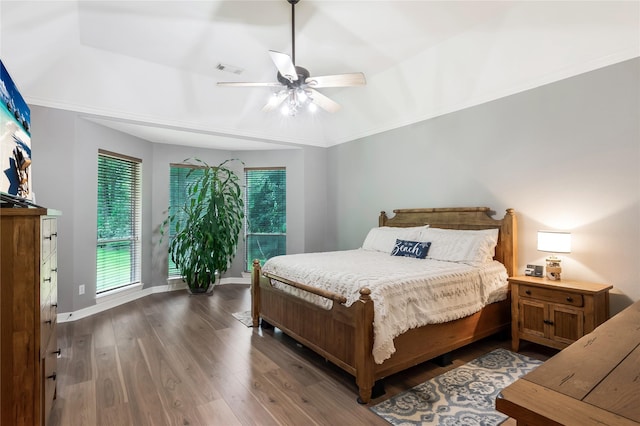 14419 Timbergreen Dr, Magnolia, TX 77355 - bedroom with dark wood-style floors and ceiling fan