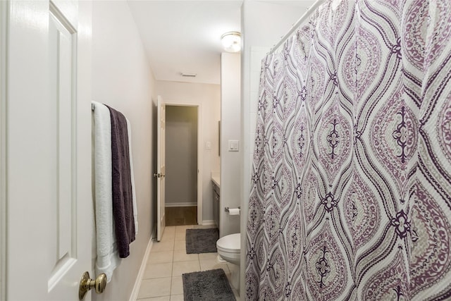 14419 Timbergreen Dr, Magnolia, TX 77355 - full bath with tile patterned flooring, vanity, and curtained shower