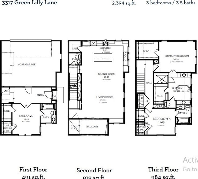 3317 Green Lilly Ln, Houston, TX 77008 - view of property floor plan