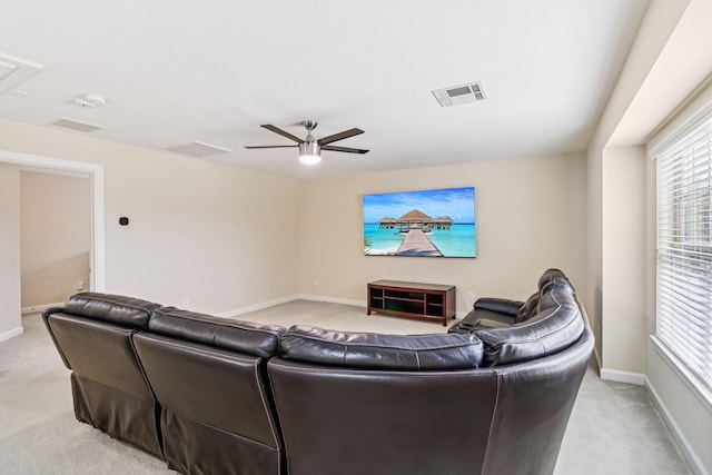 4003 Autumn Pines Trl, Houston, TX 77084 - living area with light colored carpet and a ceiling fan