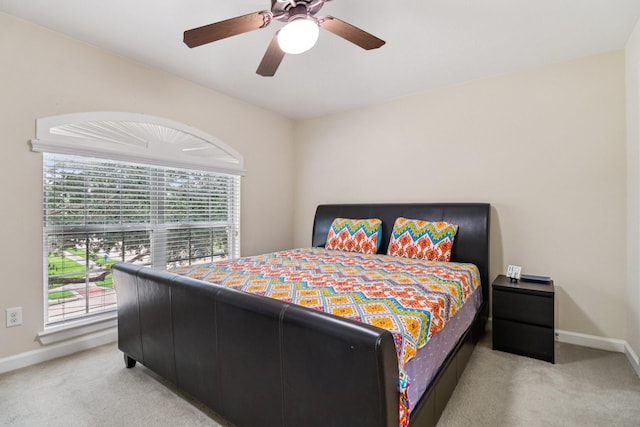 4003 Autumn Pines Trl, Houston, TX 77084 - bedroom featuring light colored carpet and ceiling fan
