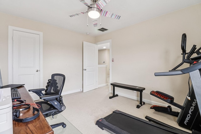 4003 Autumn Pines Trl, Houston, TX 77084 - carpeted office space with ceiling fan and baseboards