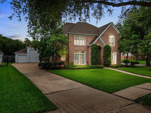 3206 Sand Shadow Ct, League City, TX 77573 - view of front of home featuring a garage, brick siding, driveway, and a shingled roof