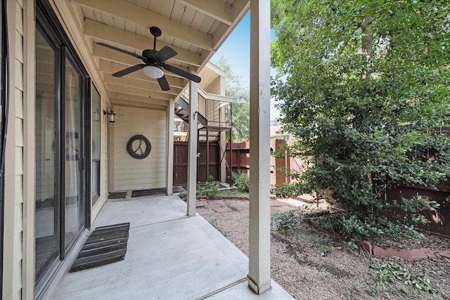 1881 Bering Dr Unit 83, Houston, TX 77057 - view of patio / terrace featuring ceiling fan