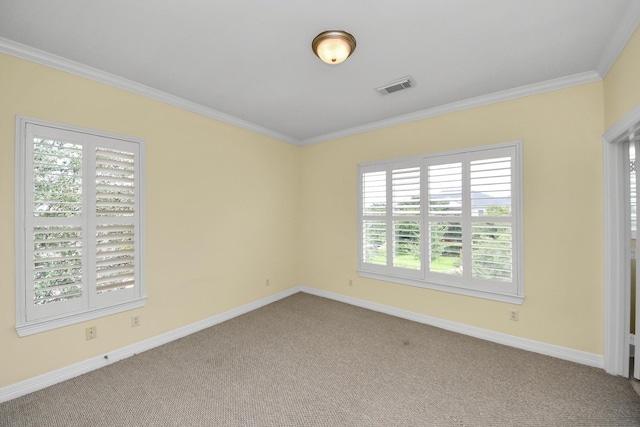 2930 Brompton Square Dr, Houston, TX 77025 - empty room featuring ornamental molding and carpet flooring