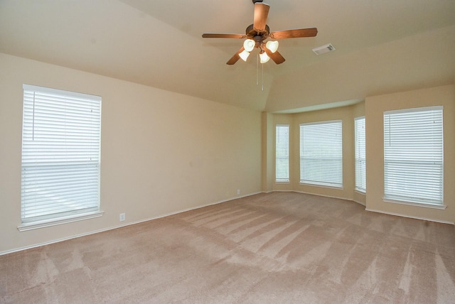 2814 Edgewick Elm St, Fresno, TX 77545 - carpeted empty room with a ceiling fan, healthy amount of natural light, and lofted ceiling