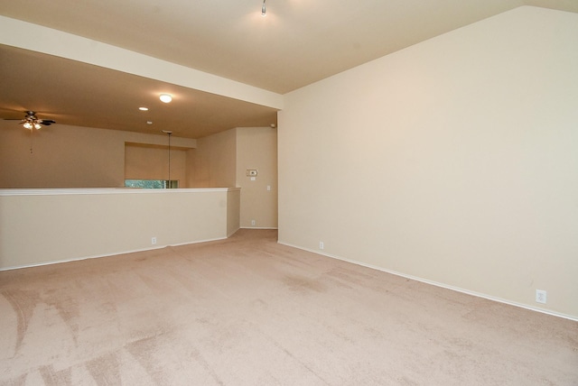 2814 Edgewick Elm St, Fresno, TX 77545 - carpeted spare room featuring ceiling fan and vaulted ceiling