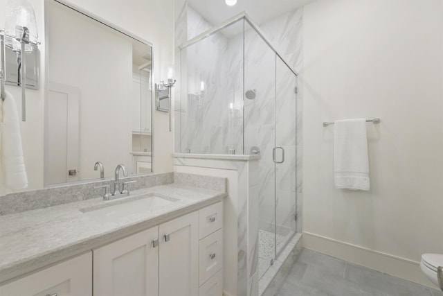 5405 Dickson St, Houston, TX 77007 - full bath featuring vanity, tile patterned flooring, and a marble finish shower