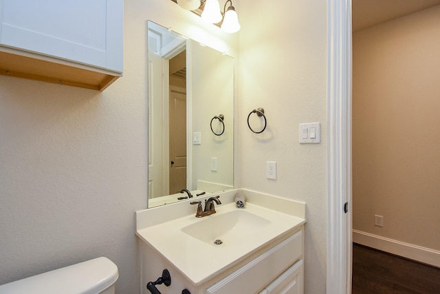 19750 Lago Terrace Loop, Richmond, TX 77407 - half bath with vanity and wood finished floors