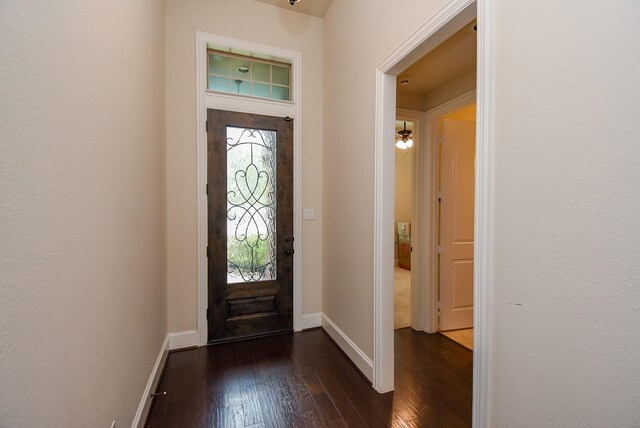 19750 Lago Terrace Loop, Richmond, TX 77407 - foyer with dark wood finished floors and baseboards