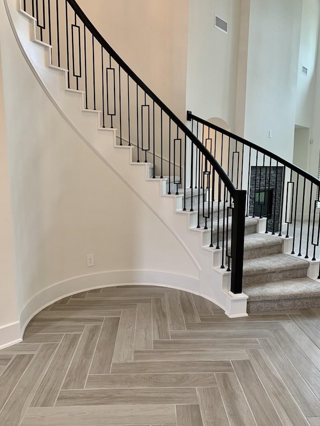 12515 Tullich Run Dr, Humble, TX 77346 - staircase featuring baseboards
