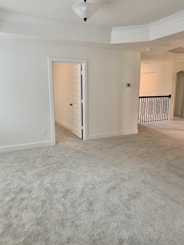 12515 Tullich Run Dr, Humble, TX 77346 - unfurnished room with carpet flooring and arched walkways