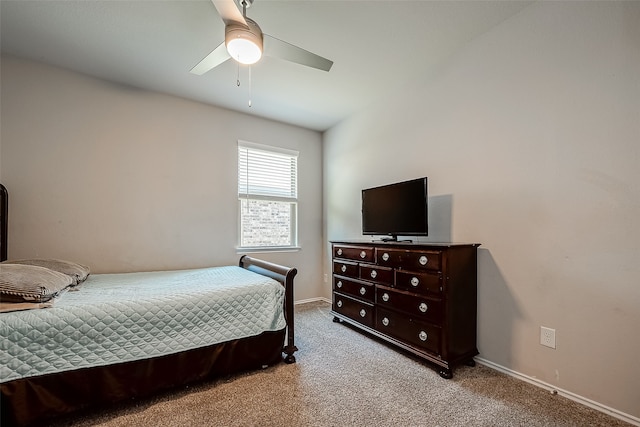 18623 Swainboro Dr, New Caney, TX 77357 - bedroom with light colored carpet and a ceiling fan