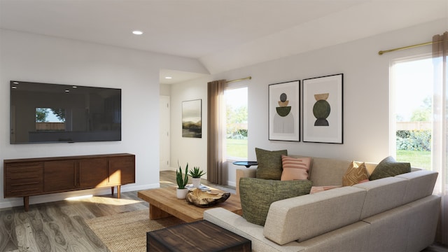 2528 Hawks Eye Dr, Conroe, TX 77301 - living area with wood finished floors and recessed lighting