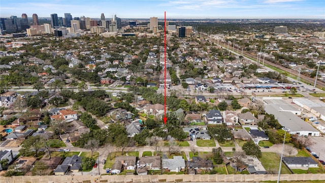 4422 Merwin St, Houston, TX 77027 - aerial overview of property's location featuring nearby suburban area