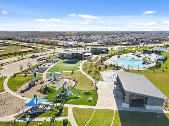 27214 Leeward Jetty Dr, Katy, TX 77493 - drone / aerial view of a pool