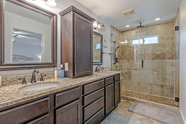 520 W 30th St, Houston, TX 77018 - full bath with a stall shower and double vanity