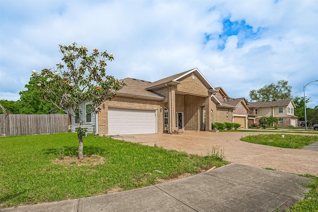2403 Ranna Ct, Sugar Land, TX 77498 - view of front facade with brick siding, a garage, and driveway