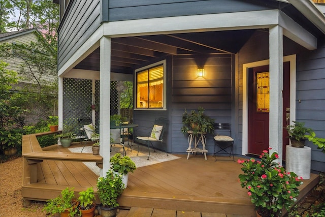 11 Leaf Trace Ct, Spring, TX 77381 - porch featuring outdoor dining area