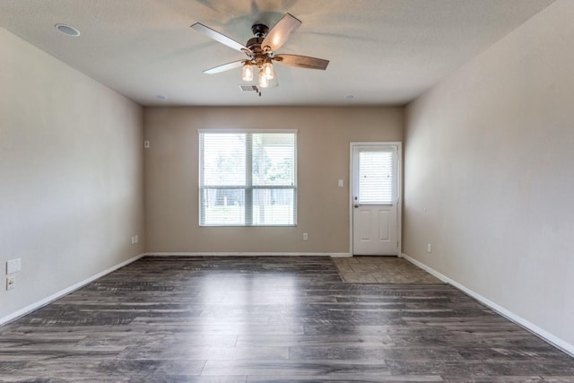 23606 Stargazer Pt, Spring, TX 77373 - spare room featuring wood finished floors and ceiling fan