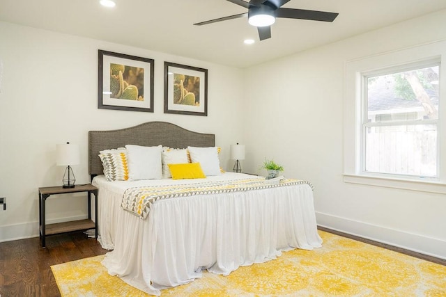 1020 E 16th St, Houston, TX 77009 - bedroom featuring multiple windows, recessed lighting, and wood finished floors