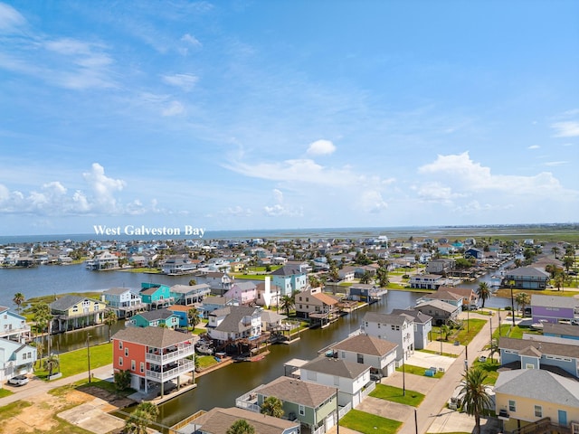 16711 Kingston Way, Galveston, TX 77554 - aerial view of residential area with a nearby body of water