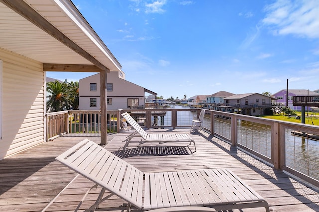 16711 Kingston Way, Galveston, TX 77554 - deck featuring a residential view and a water view