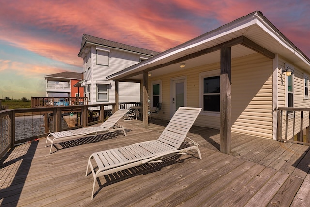 16711 Kingston Way, Galveston, TX 77554 - view of deck at dusk