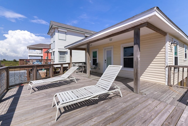 16711 Kingston Way, Galveston, TX 77554 - view of wooden deck