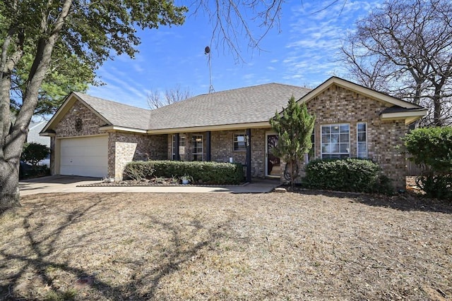 615 Rosewood Pl, Joshua, TX 76058 - single story home featuring brick siding, a garage, concrete driveway, and roof with shingles
