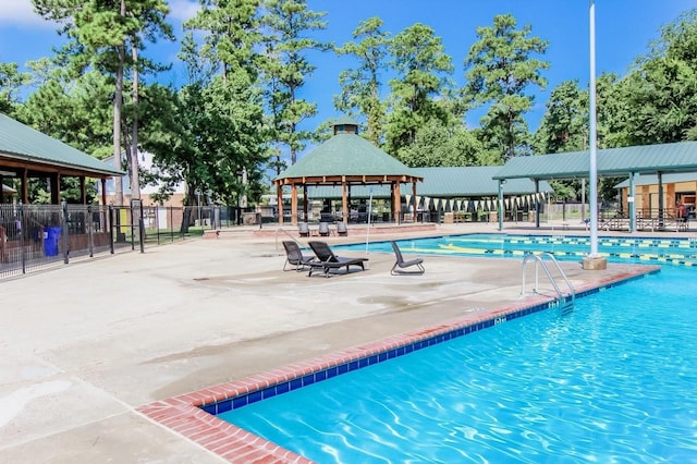 22811 Northampton Pines Dr, Spring, TX 77389 - community pool with a gazebo and a patio area
