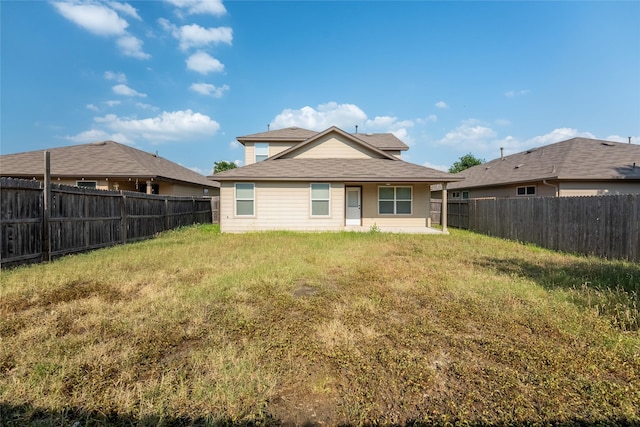419 Eastern Phoebe, San Antonio, TX 78253 - back of property with a fenced backyard and roof with shingles