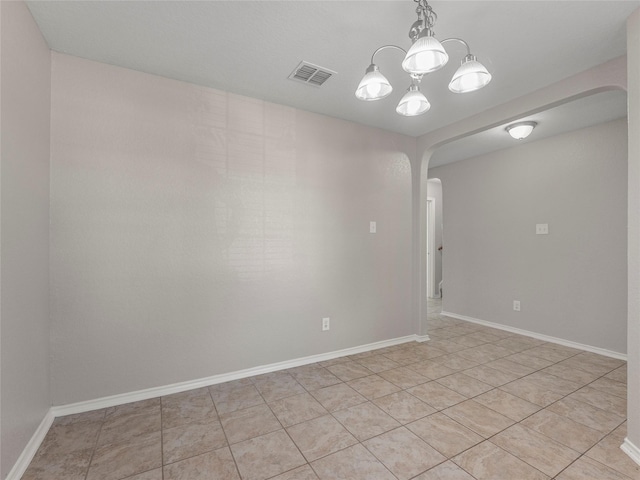 419 Eastern Phoebe, San Antonio, TX 78253 - empty room featuring arched walkways and light tile patterned floors