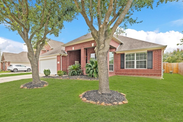 18114 Rustic Springs Dr, Tomball, TX 77375 - view of front of home featuring brick siding, roof with shingles, an attached garage, and driveway