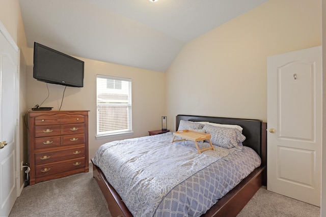 18114 Rustic Springs Dr, Tomball, TX 77375 - bedroom featuring carpet flooring and vaulted ceiling