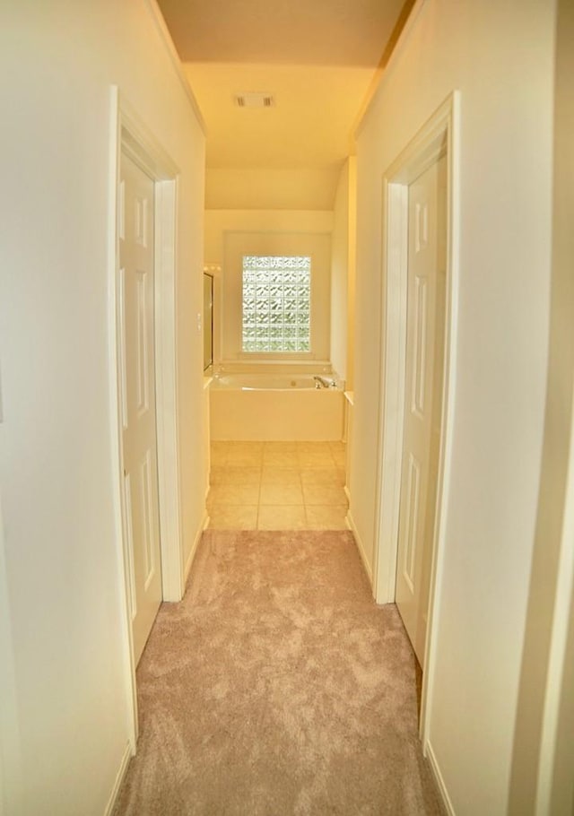 14811 Horse Creek Ln, Sugar Land, TX 77498 - corridor featuring carpet floors and tile patterned floors