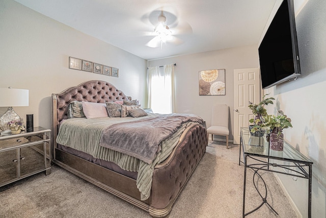 21530 Amesbury Meadow Ln, Spring, TX 77379 - bedroom featuring light colored carpet and a ceiling fan