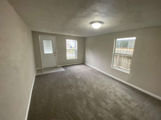 223 Cockerel St, Houston, TX 77018 - carpeted empty room with baseboards and a textured ceiling