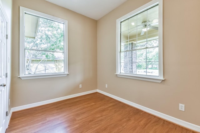 8309 Williamsdell St, Houston, TX 77088 - spare room with wood finished floors and a ceiling fan
