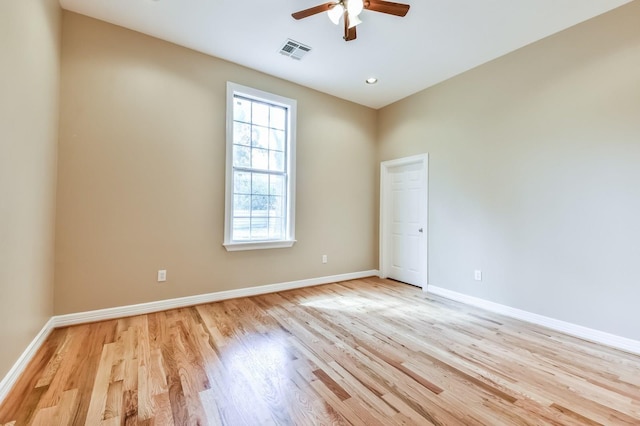 8309 Williamsdell St, Houston, TX 77088 - spare room featuring light wood-style flooring and ceiling fan