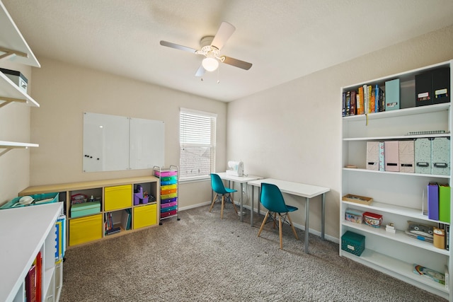 29023 Jacobs River Dr, Katy, TX 77494 - rec room featuring carpet flooring and a ceiling fan
