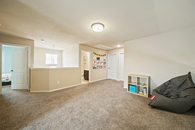 29023 Jacobs River Dr, Katy, TX 77494 - sitting room featuring carpet floors and attic access