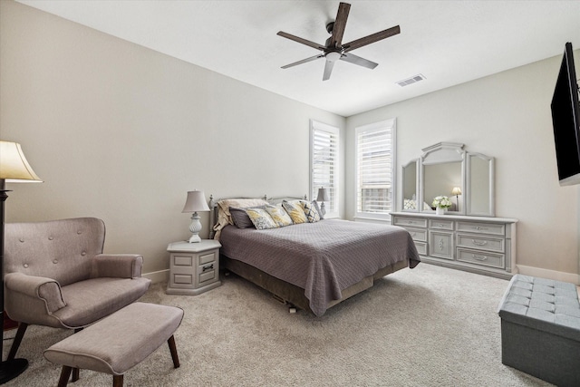 19526 Rock Quillwort Rd, Cypress, TX 77433 - bedroom featuring light colored carpet and a ceiling fan