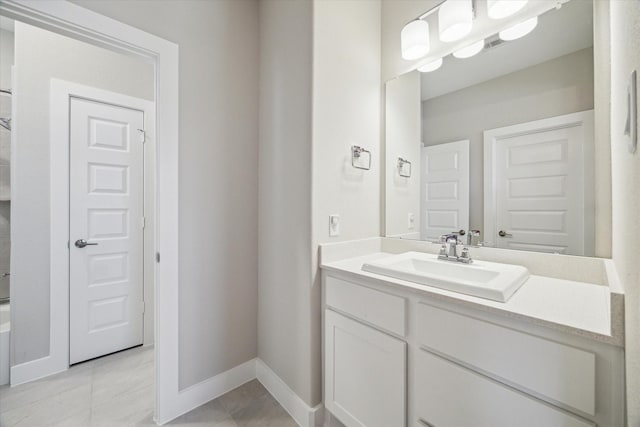 19526 Rock Quillwort Rd, Cypress, TX 77433 - bathroom with vanity and tile patterned flooring