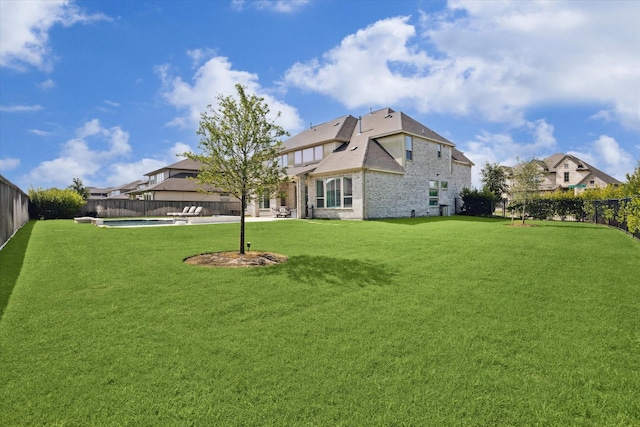 19526 Rock Quillwort Rd, Cypress, TX 77433 - fenced backyard with a swimming pool