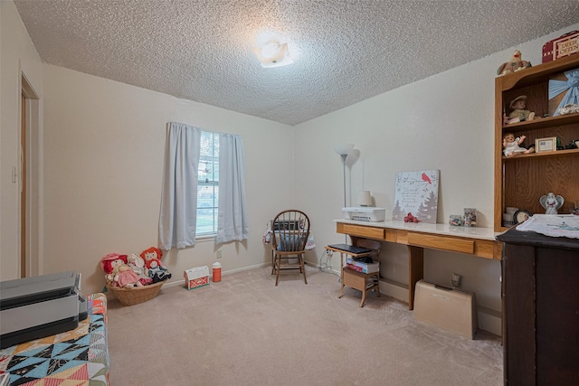 2017 Willow Bend Rd, Wharton, TX 77488 - office space with a textured ceiling and light carpet