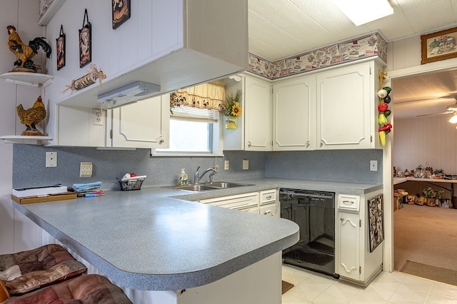 860 Helter St, La Grange, TX 78945 - kitchen with dishwasher, a peninsula, open shelves, and light countertops