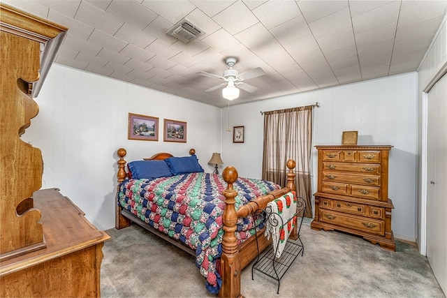 860 Helter St, La Grange, TX 78945 - carpeted bedroom featuring ceiling fan