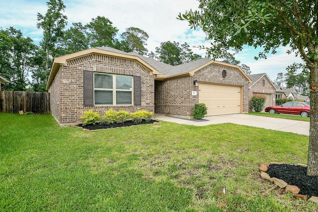167 Courageous Side Way, Magnolia, TX 77354 - single story home with brick siding, a garage, and driveway